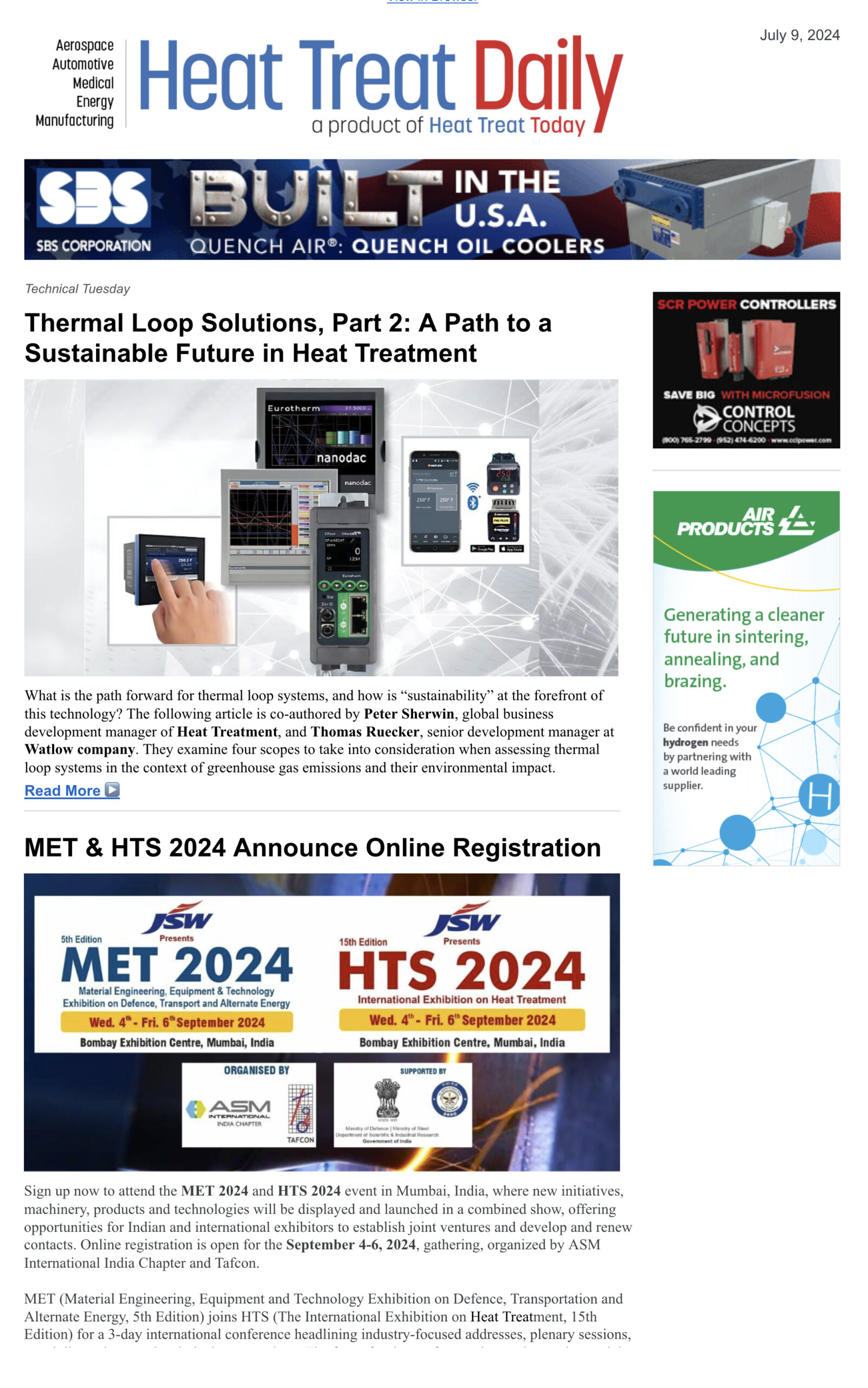 Heat Treat Daily eNewsletter