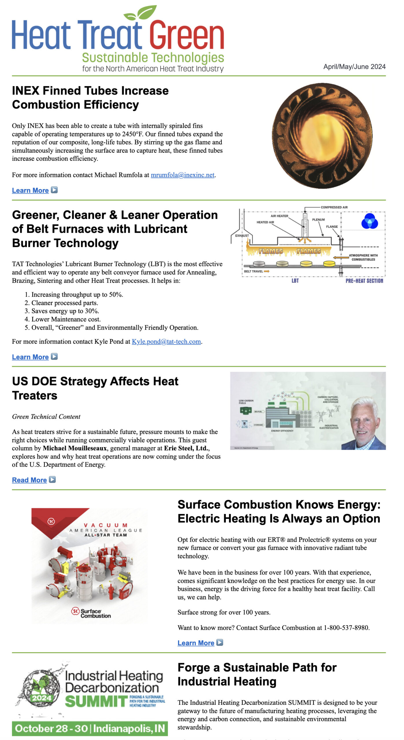 Heat Treat Green eNewsletter